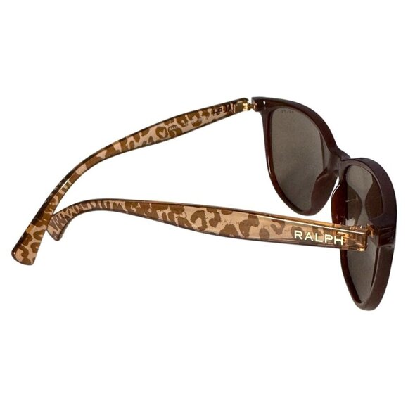 Ralph Lauren Brown Cat Eye & Leopard Temple Sunglass RA5179 1257 56 14‎ 130 EUC - Picture 1 of 6